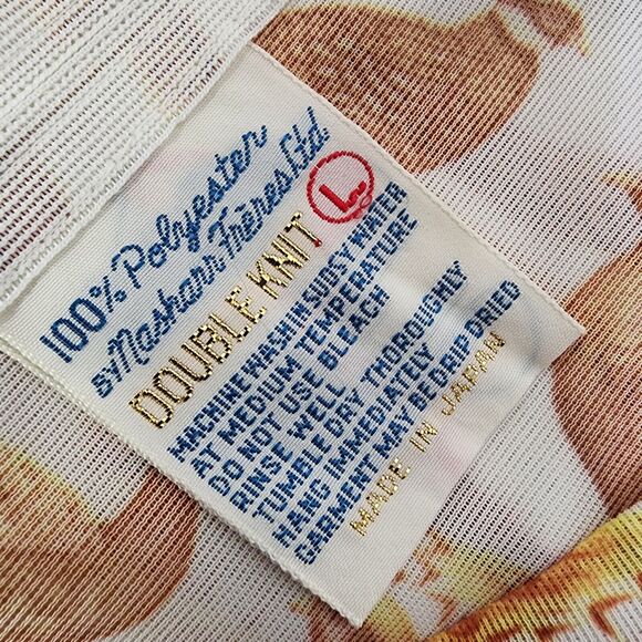 Vtg Nasharr Freres Ltd Womens Top Size Large Double Knit Pheasant Print Novelty - Picture 8 of 8